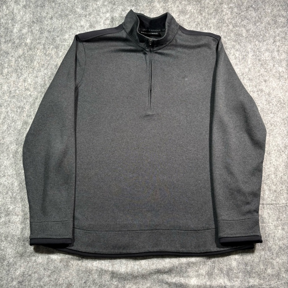 Under Armour Dark Grey Quarter Zip Long Sleeve Pullover‎ Size XL